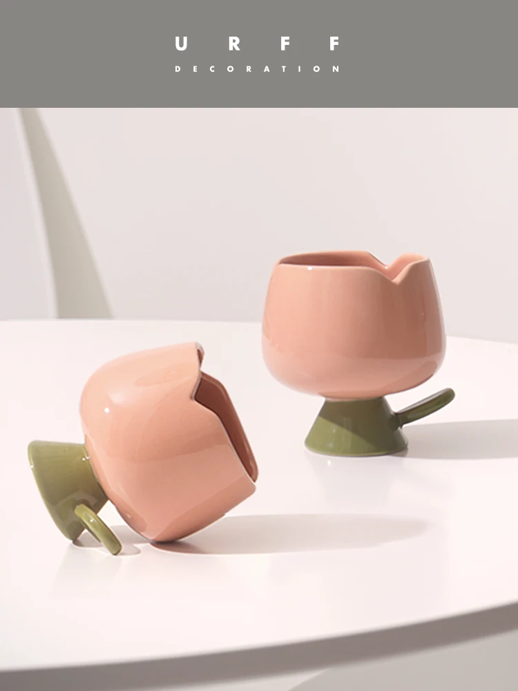 Супер милый тюльпан чашка для мороженого цветок креативная маленькая чаша