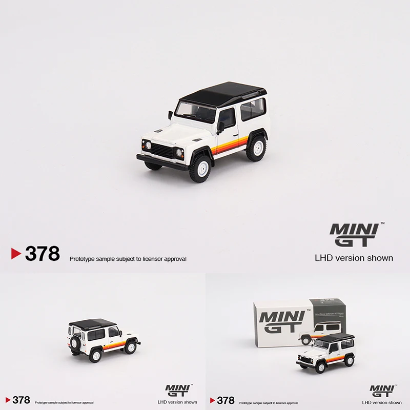 

MINI GT 1:64 Defender 90 Wagon белая Коллекционная модель автомобиля из сплава, миниатюрные игрушки для машинок 378 в наличии