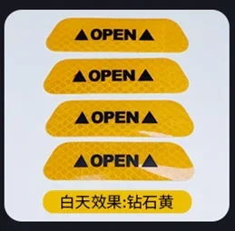 

Ночная Светоотражающая наклейка на дверь автомобиля, безопасная открывающаяся рефлекторная лента, наклейка, автомобильные аксессуары, наружный внутренний отражатель