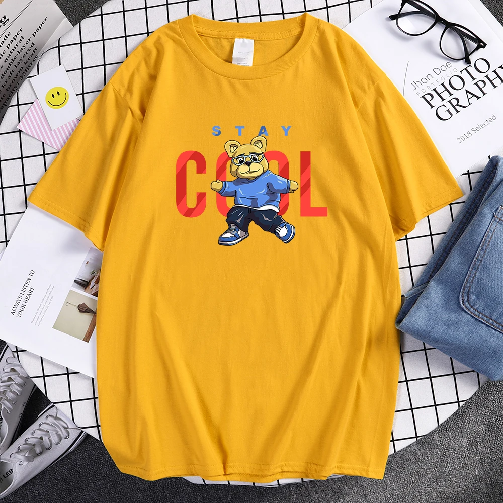 

Stay Cool High Quality Printing T Shirts Male Cotton Vintage T Shirt Avant-Garde Brand Clothing Versatile Cotton Tshirt Men'S