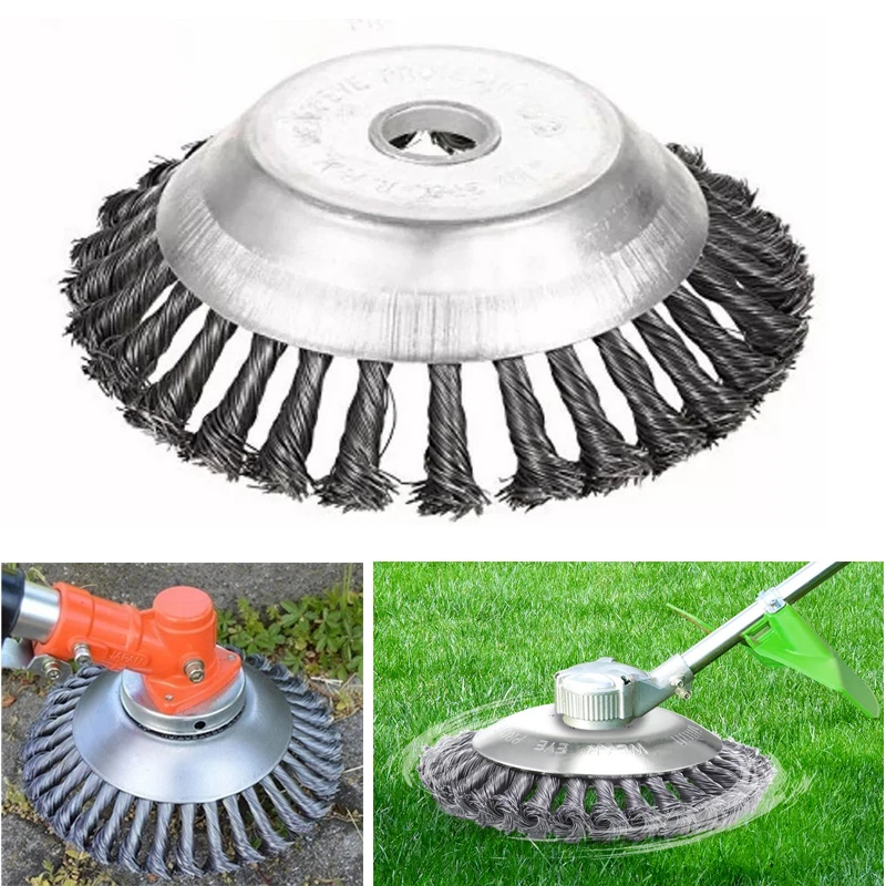 

Grass Trimmer Head Lawn Mover Garden Power Parts Steel Wire Wheel Tray Plate Weed Eater Brushcutter Lawnmover триммер для травы