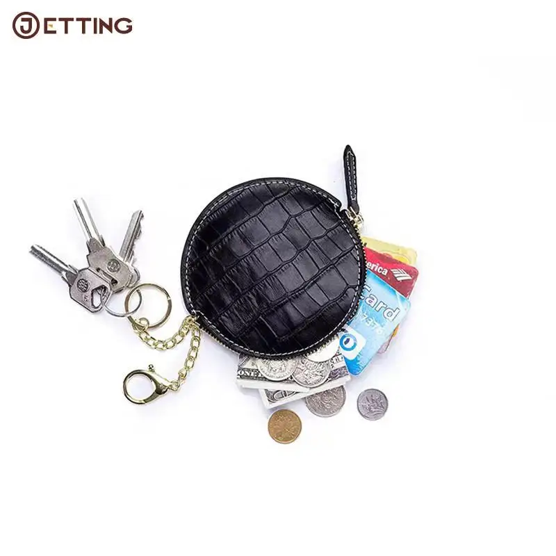 

Unisex Key Wallet Multifunctional Leather Earphone Zero Wallet Crocodile Round Key Bag Monedero Piel Llaveros De Cuero