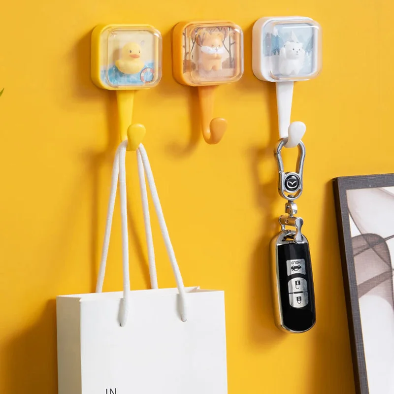 

Wall Hook Multipurpose Cartoon Jumping Animal Hook Adhesive Hooks Space-saving Wall Hanger Bathroom Hooks