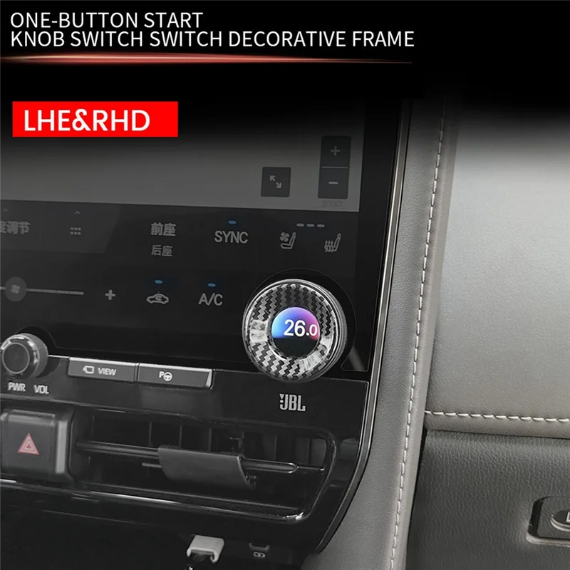Для Toyota ALPHARD 40 Series 2023 + глянцевая черная крышка кнопки запуска двигателя и центральная ручка управления, наклейка, простая в использовании (art.: 3920cfb09eadc) - 3920cfb09eadc