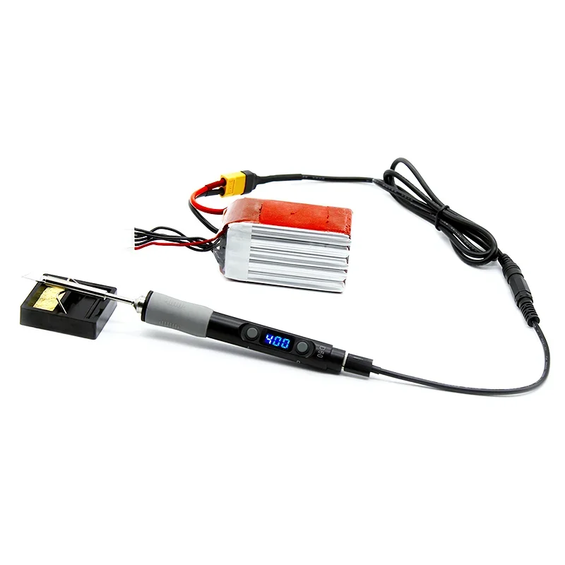 Фото Паяльник SEQURE D60B с кабелем XT60, 60 Вт, мини-LED, 12 В/24 В, портативный, профессиональный, для ремонта электроники №2
