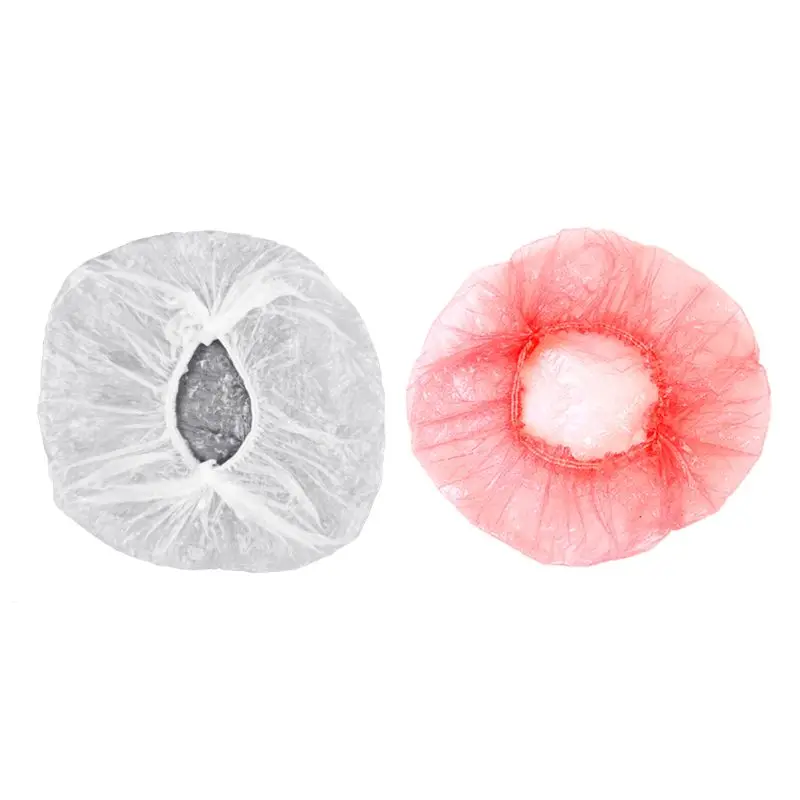 

100 Pcs/Set Disposable Shower Caps Elastic Hair Caps for Home Salon Hotel