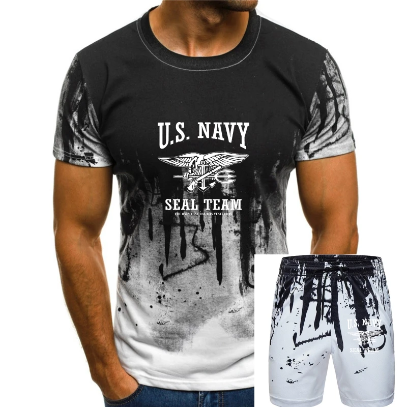

U.S. NAVY SEAL TEAM T-Shirt Easy Was Yesterday B/G Men T-SHIRT