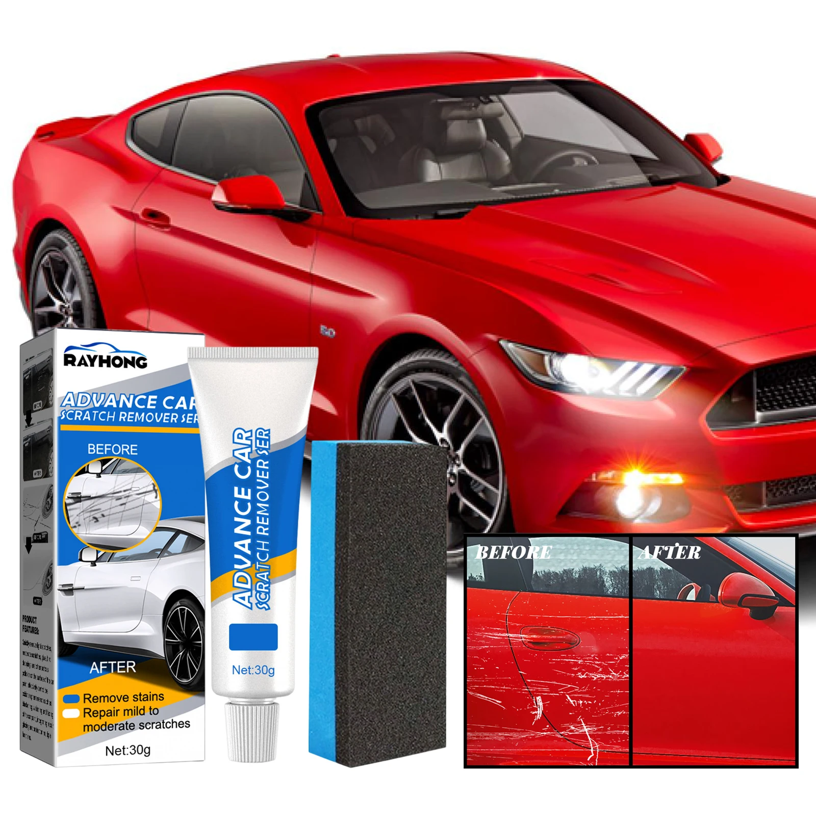 

Car Scratch Remover for Autos Paint Scratch Repair Agent Body Grinding Compound Polish Paint Care Scratch Remover Kit for Car