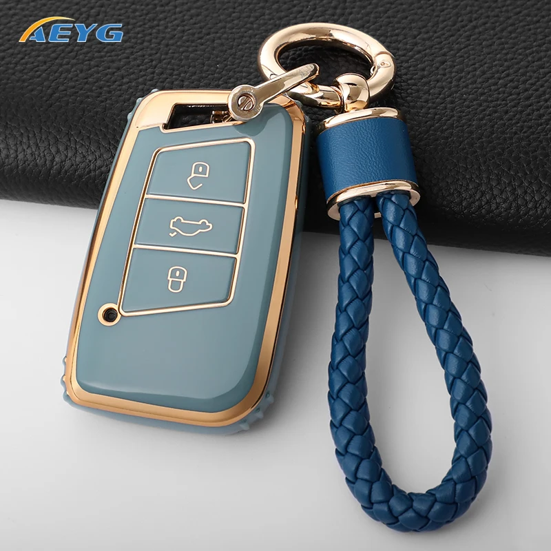 Чехол для автомобильного ключа VW Volkseagen Passat B8 Magotan For Skoda Superb A7 Kodiaq