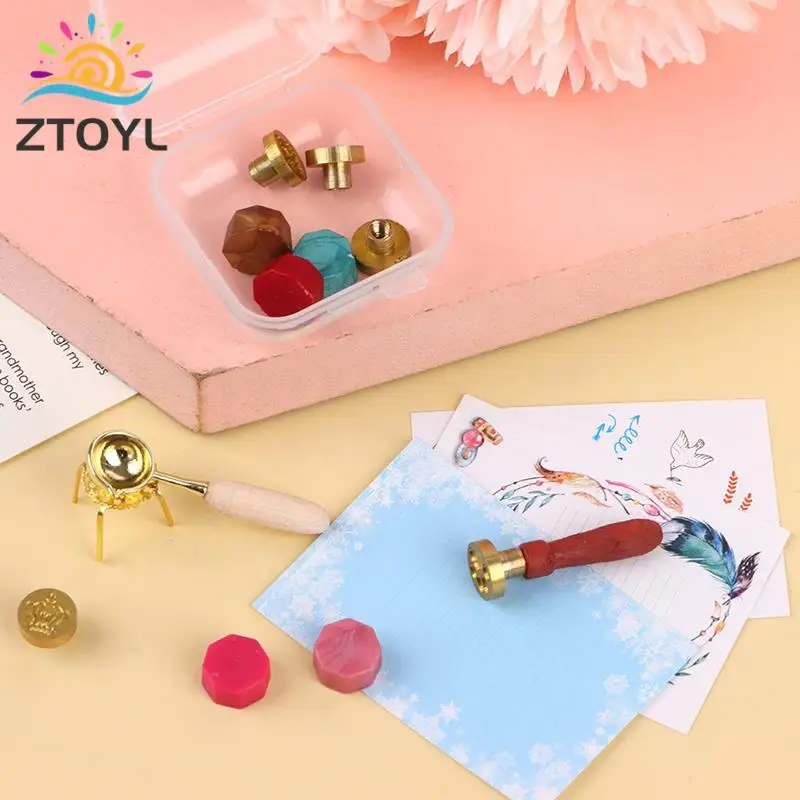 

1 Набор 1:12 миниатюрный восковой инструмент для кукольного домика Лаковая Ложка Ручка восковые гранулы модель конверта детская игрушка для ролевых игр