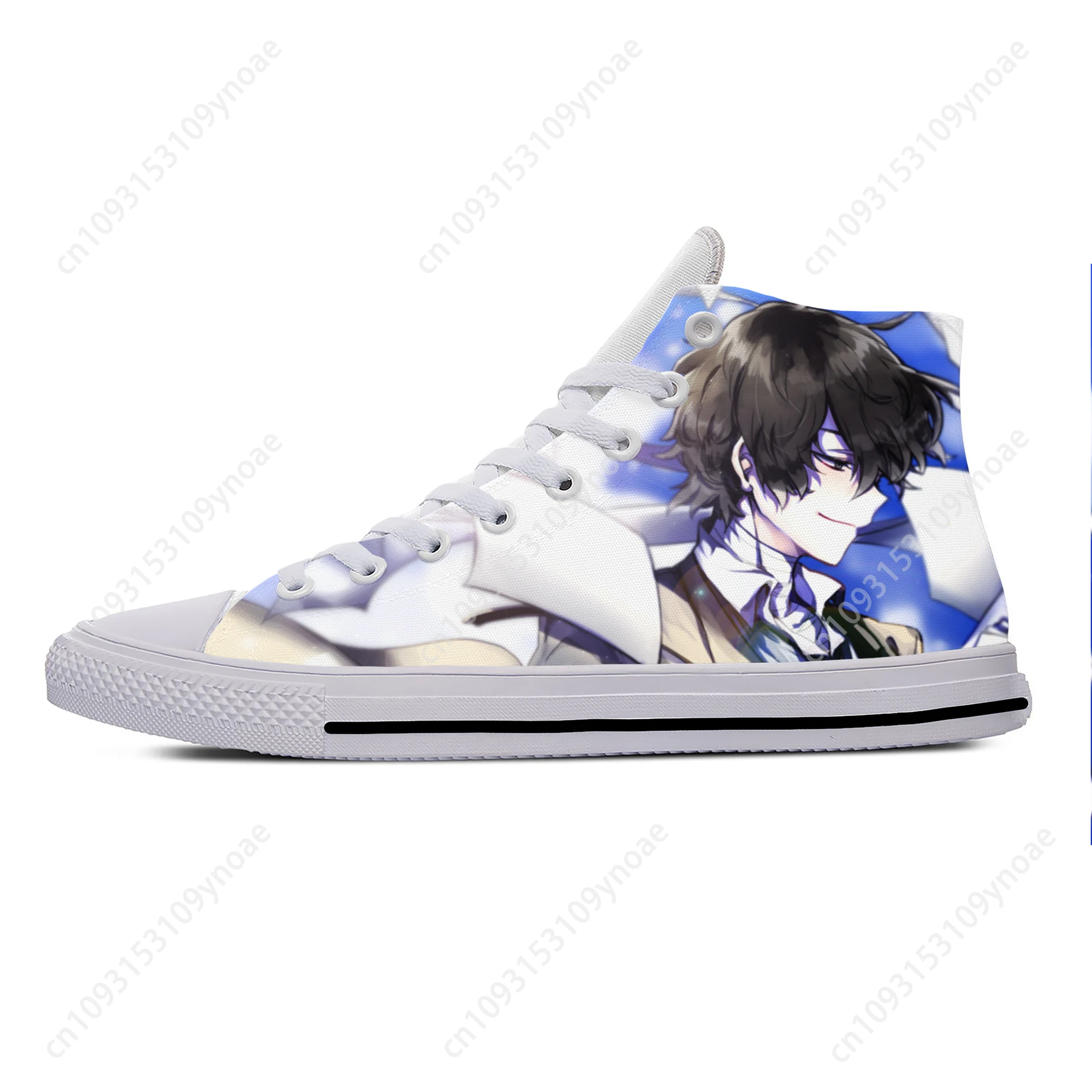 Japanese Anime Manga Bungo Stray Dogs Dazai Osamu Casual Cloth Shoes High Top Lightweight Breathable 3D Print Men Women Sneakers