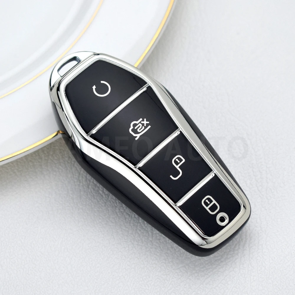 

Защитный чехол для пульта дистанционного управления с 4 кнопками для BYD Qin Plusdmi Atto 3 Han EV Dolphin, новые мягкие Аксессуары для автомобильных ключей из ТПУ