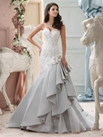 trouwjurk wholesale ruffled mermaid luxury custom made plus size vintage satin lace appliqued wedding dresses brautkleid jan01