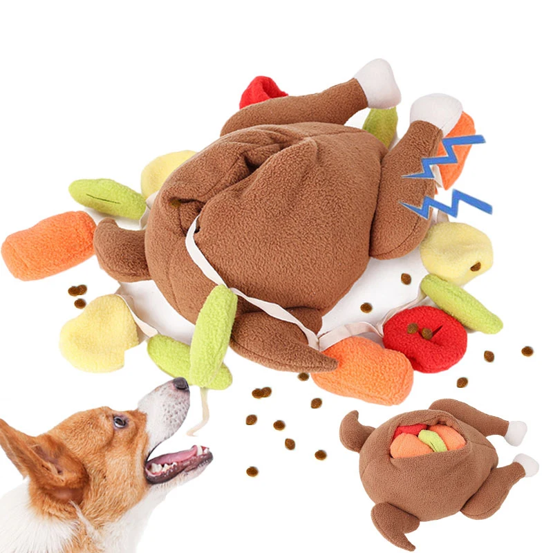 

Iq Encourage Toys Food Dog Skills Squeaky Training Feeder Interactive Pet Snuffle Pet Dog Chew Puzzle Natural Toy Plush Foraging