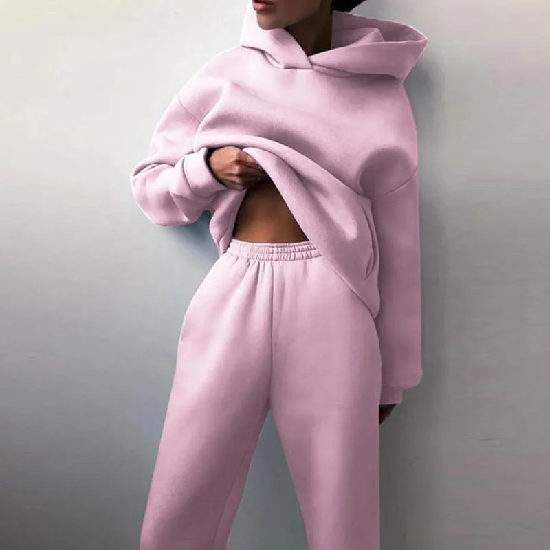 

Women Set New Soft Women Winter Pajamas Ladies Long Pants Tracksuit Long Two Piece Set Chic Party Female Women's Tracksuit Set