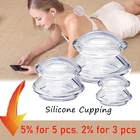 Силиконовые чашки для массажа глубоких тканей, массажер для тела, Вакуумная чашка-баночка, антицеллюлитная присоска, инструмент для ухода за здоровьем, соскабливание