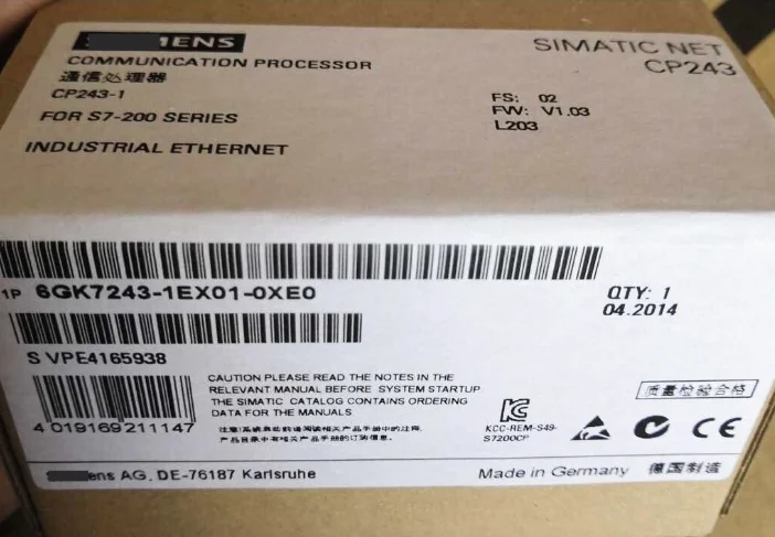 

Original Factory Agent, New Original 6GK7243-1EX01-0XE0 6GK72431EX010XE0
