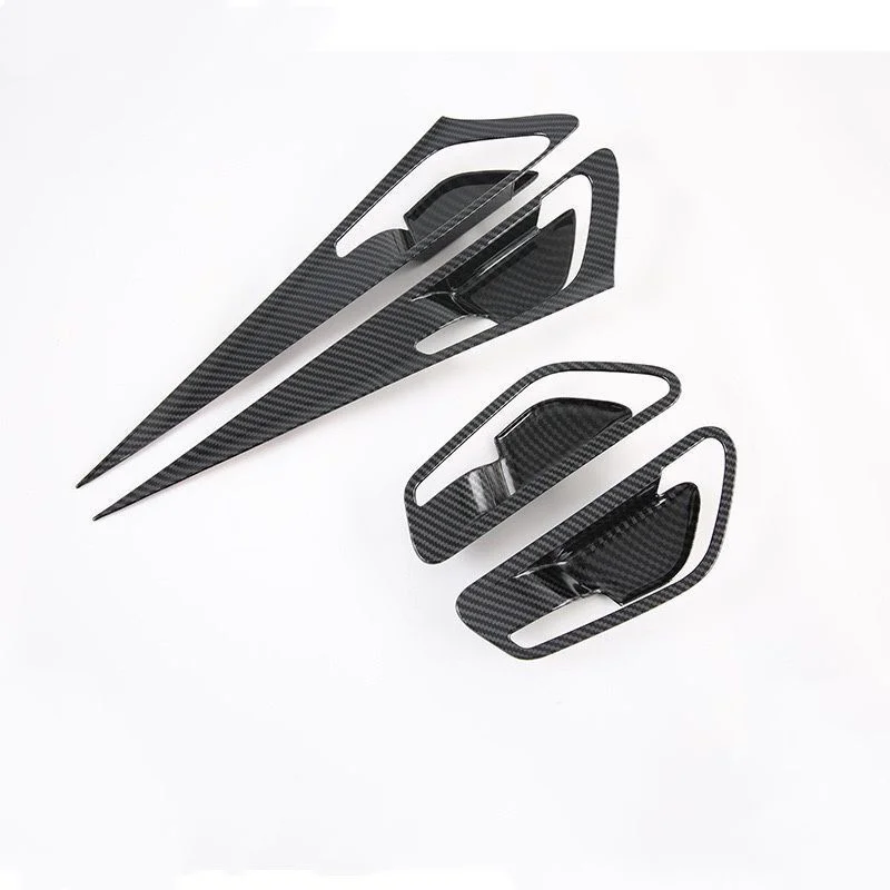 

4pcs Carbon Fiber Pattern ABS Inside Inner Handle Door Bowl Accessories Decoration Covers Trims For Hyundai Elantra 2021