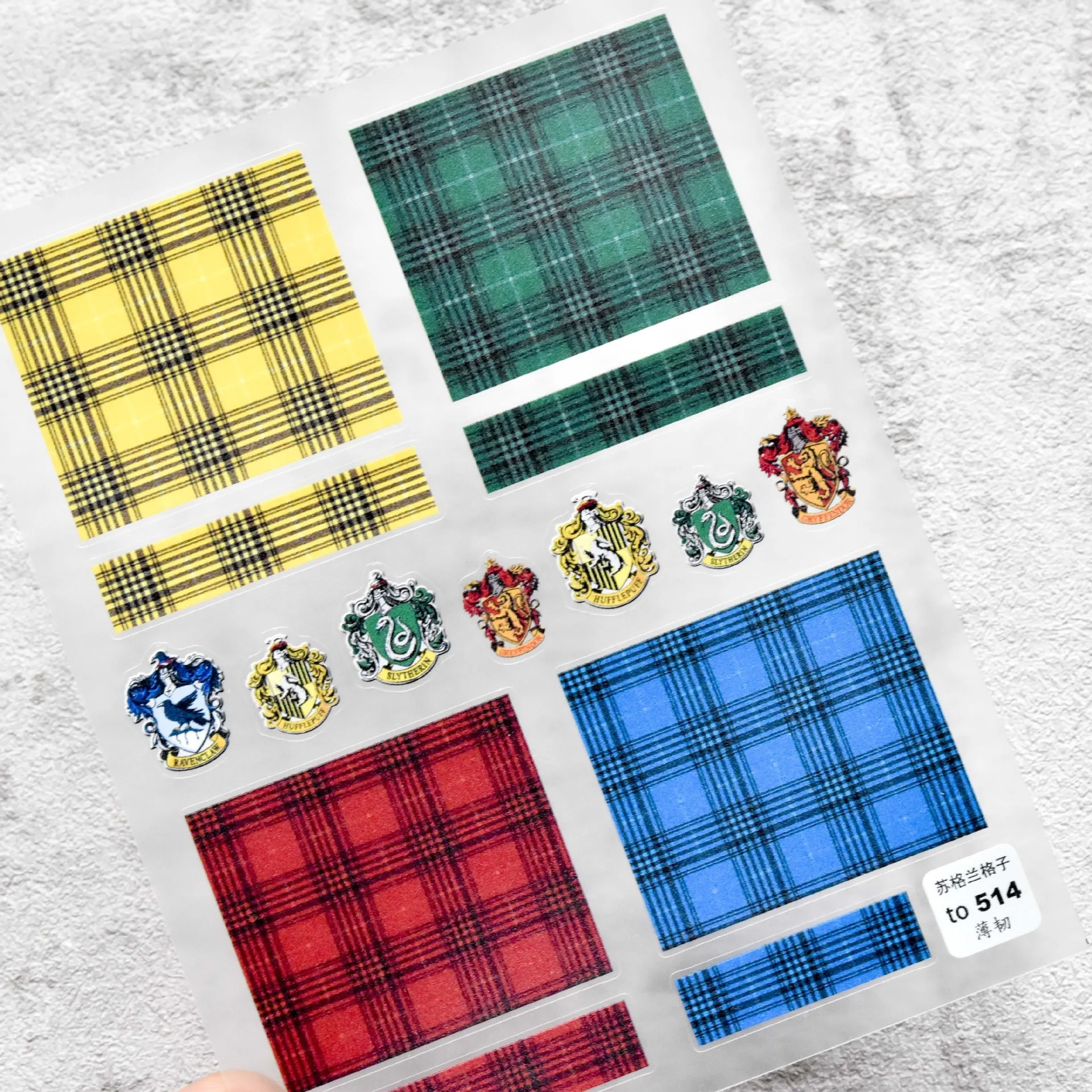 

Chic 3D Colorful Plaid Pattern Line Self Adhesive Nail Art Decorations Stickers Cute Bear Cartoon Manicure DIY Decals Wholesale