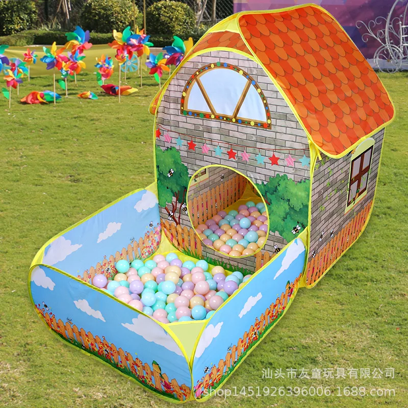 Детский игровой домик-палатка с бассейном для шариков Океан, большое пространство, вилла в саду, игрушка.