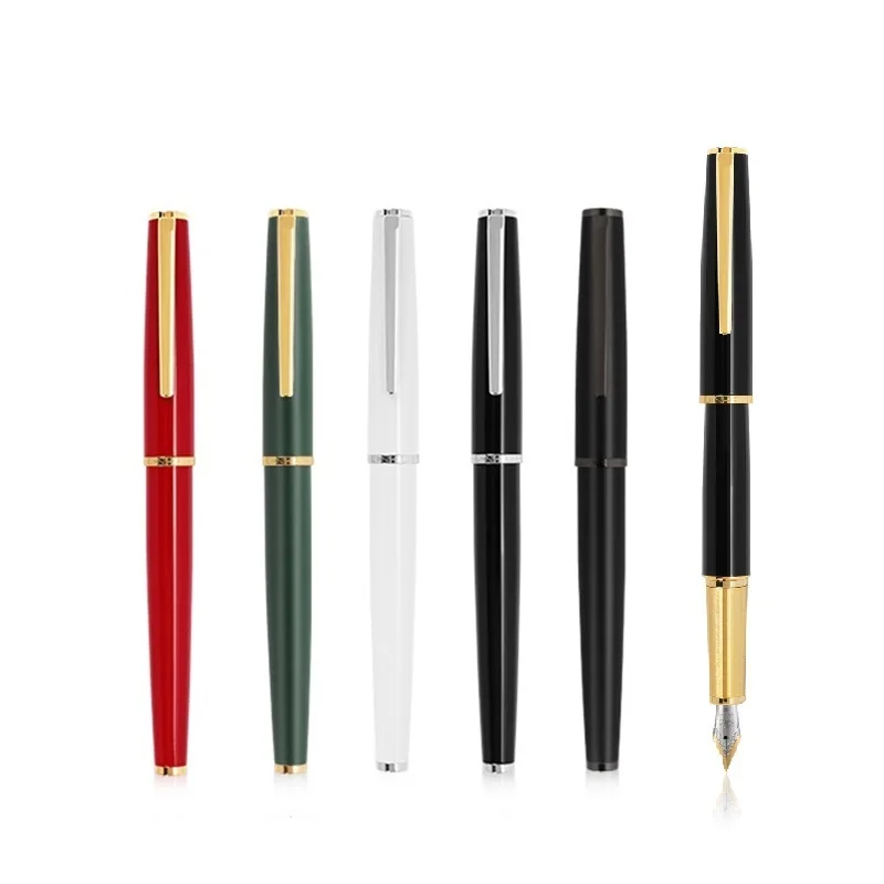 

Jinhao 95 Fountain Pen Retro Design Metal Barrel Elegant Gold Clip Fine Nib Writing Signature Office Business Gift School F6267
