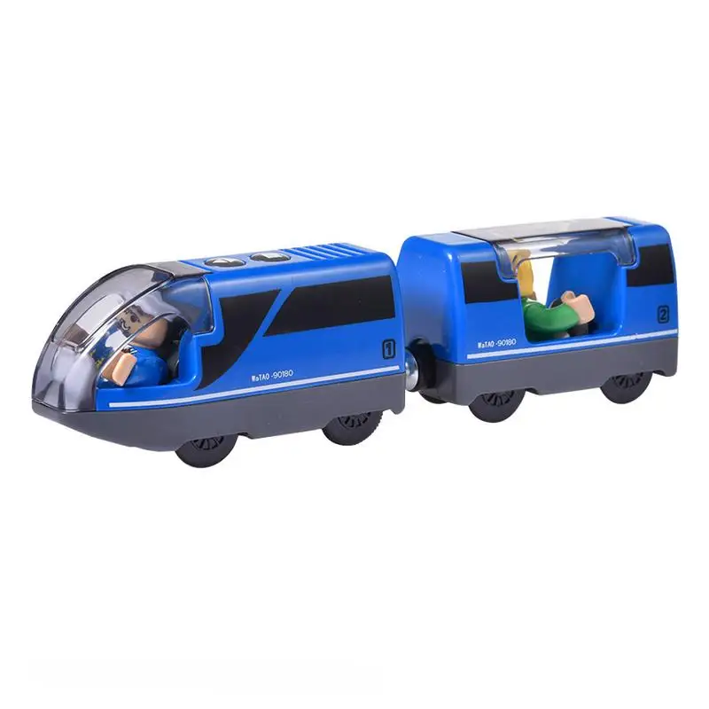 

Railway Locomotive Magnetically Connected Electric Small Train Magnetic Rail Toy Compatible With Wooden Track Present For Kids