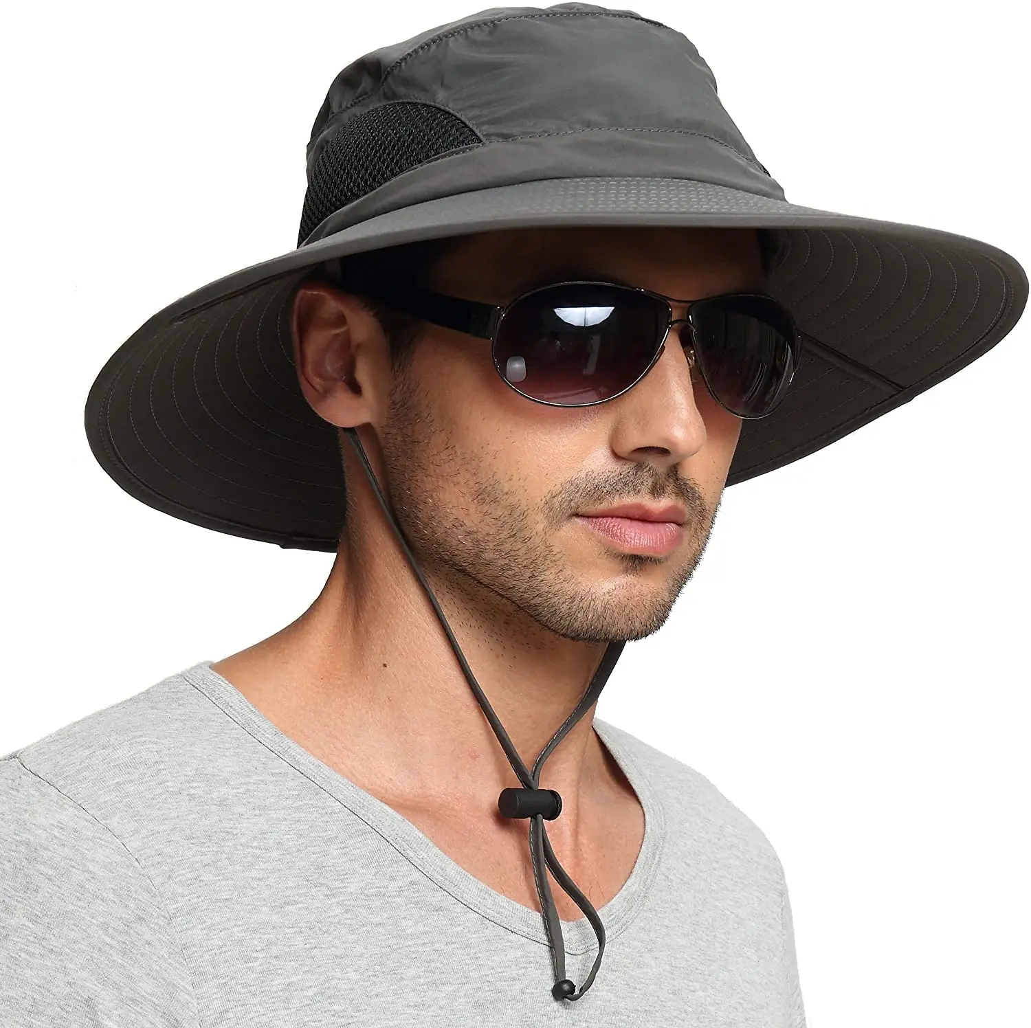 

Sun Hat for Men/Women, Waterproof Wide Birm Bucket Hat UV Protection Boonie Hat Fisherman Hat for Fishing Hiking Garden Beach