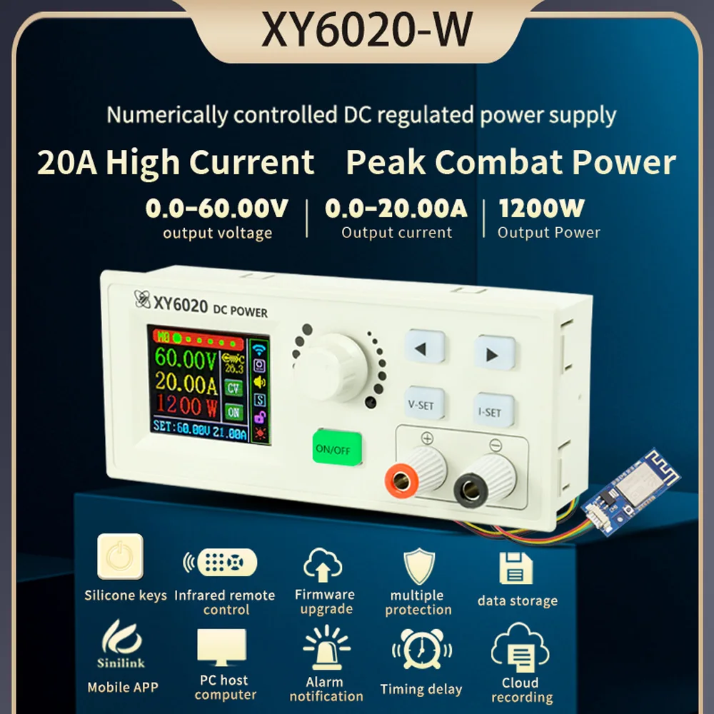 

XY6020 DC-DC понижающий преобразователь с ЧПУ, регулируемый модуль постоянного тока с постоянным напряжением и понижающим источником питания 20A ...