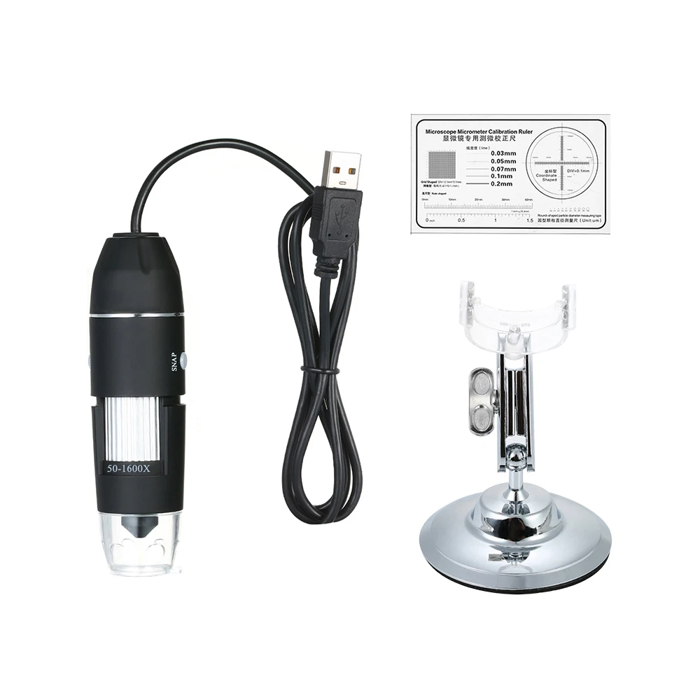 Цифровой USB микроскоп KKmoon 1600X камера-эндоскоп с 8 светодиодами увеличительная