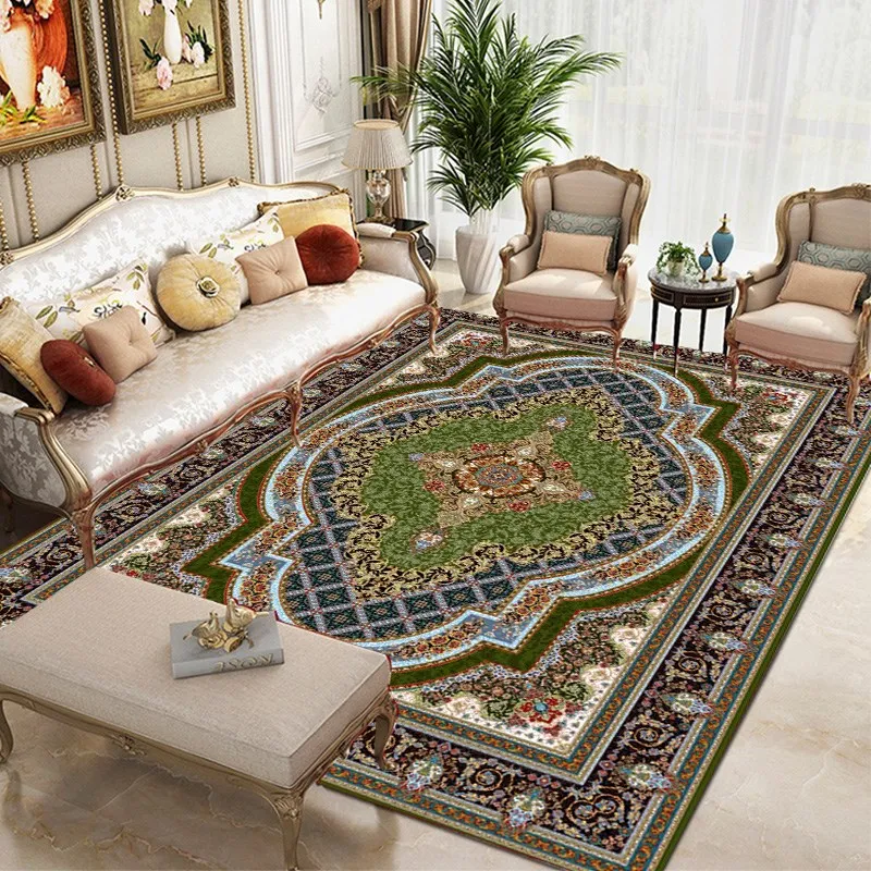 

European Soft Rug Living Room Bedroom Modern Large Area Carpet Palace Retro American Carpet Non-Slip Floor Mat Living Room