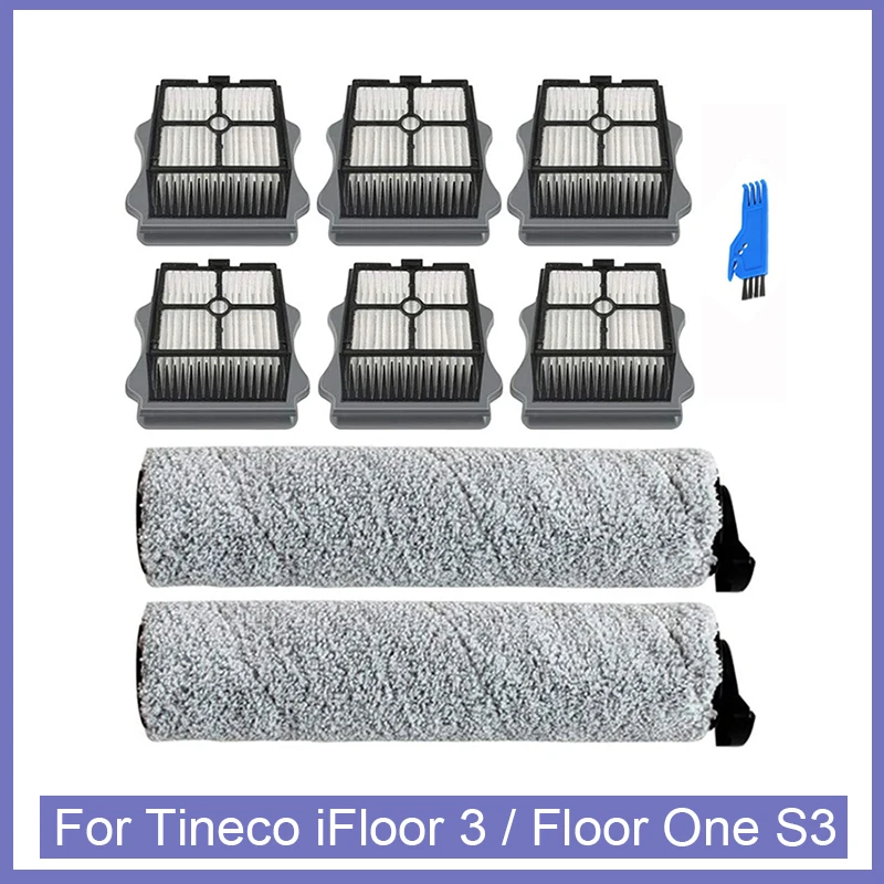 

Roll Brush Hepa Filter For Tineco iFloor 3 / Floor One S3 Hardwood Floors Wet Dry Vacuum Cleaner Replacement Accessories Parts