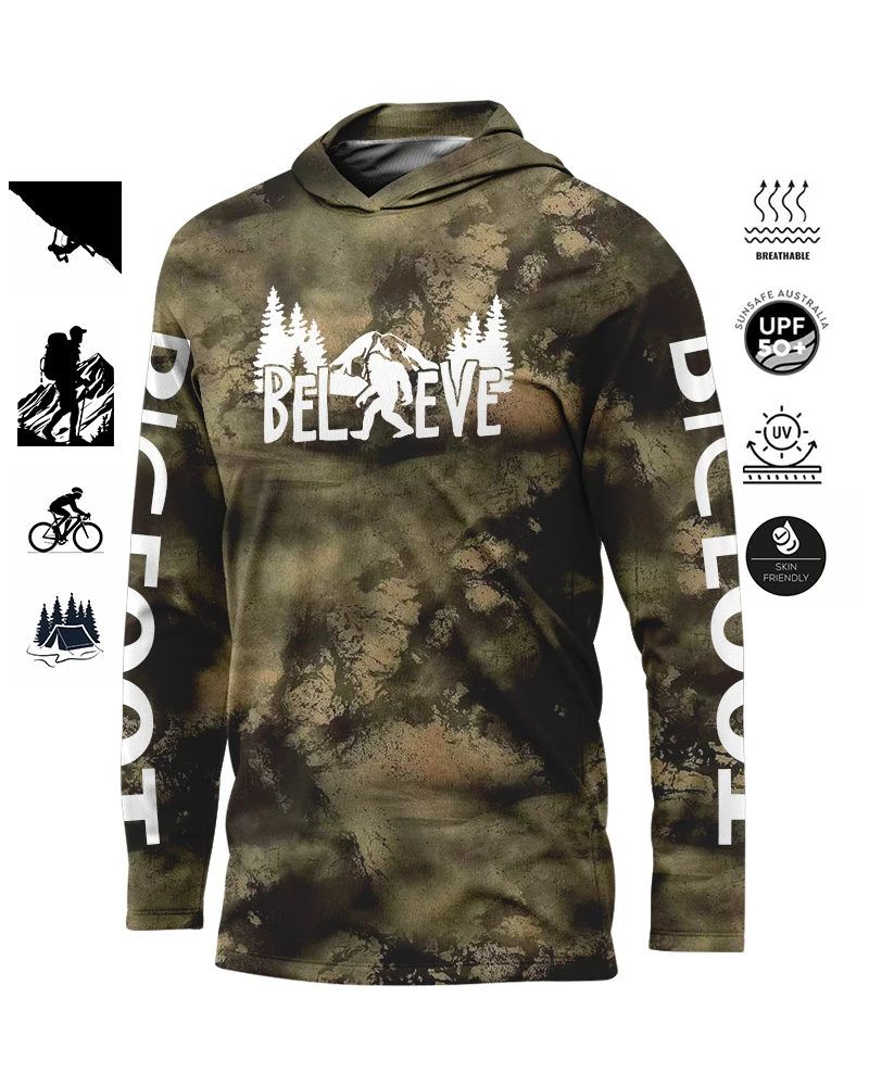 Мужская Спортивная Толстовка BIGFOOT с длинным рукавом камуфляжная одежда