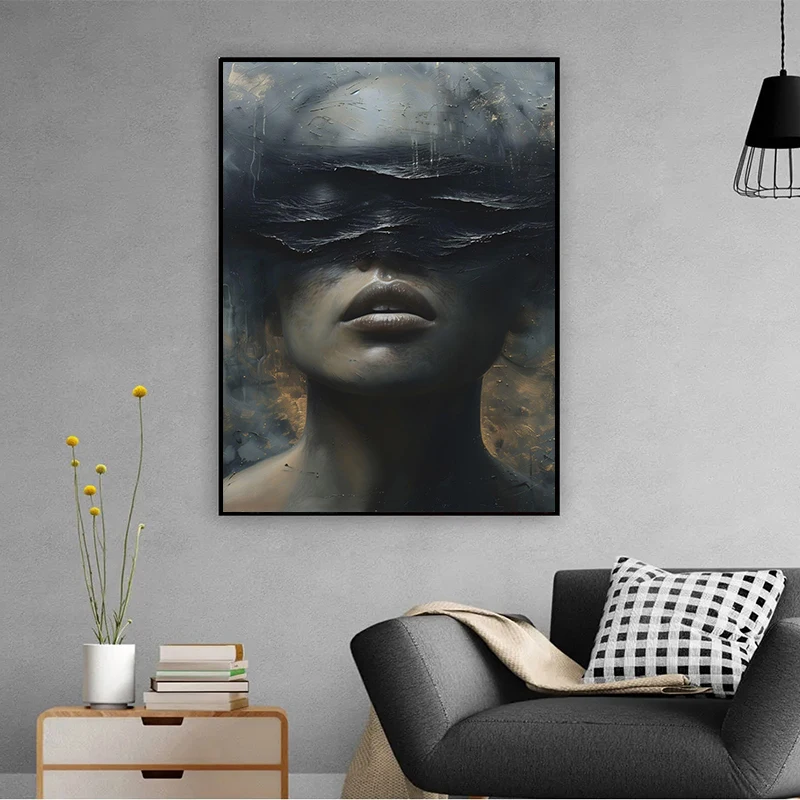 Surreal повязка на глаза Женская абстрактная фотография и печать холсте Настенная