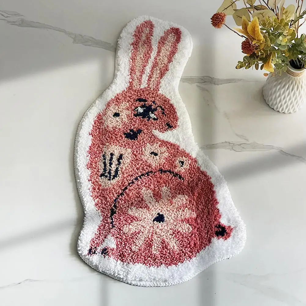 

Tufting Rabbit Bathmat Cartoon Bathroom Mat Soft Rug Anti Carpet Bathmat Decor Rug Doormat Fluffy Slip Bedroom Office Home I5y9