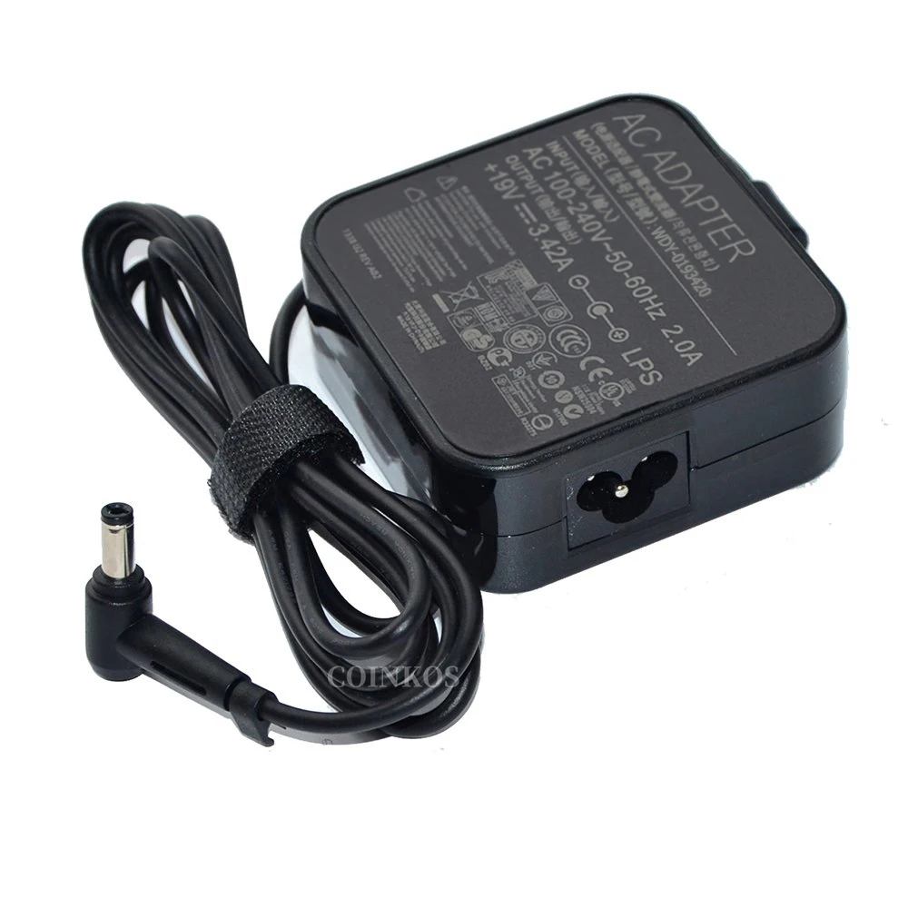 

AC Charger 19V 3.42A 65W 5.5X2.5mm Laptop Adapter ADP-65DW For ASUS x450 X550C x550v w519L x751 Y481C Power Supply Cable Cord