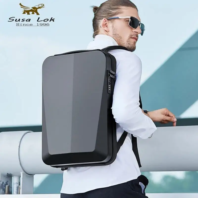 

Men Anti-theft Backpack Waterproof USB Back Pack PC Blister Hard Shell Bag Laptop Travel Luxurious Luggage Bag Business Bag