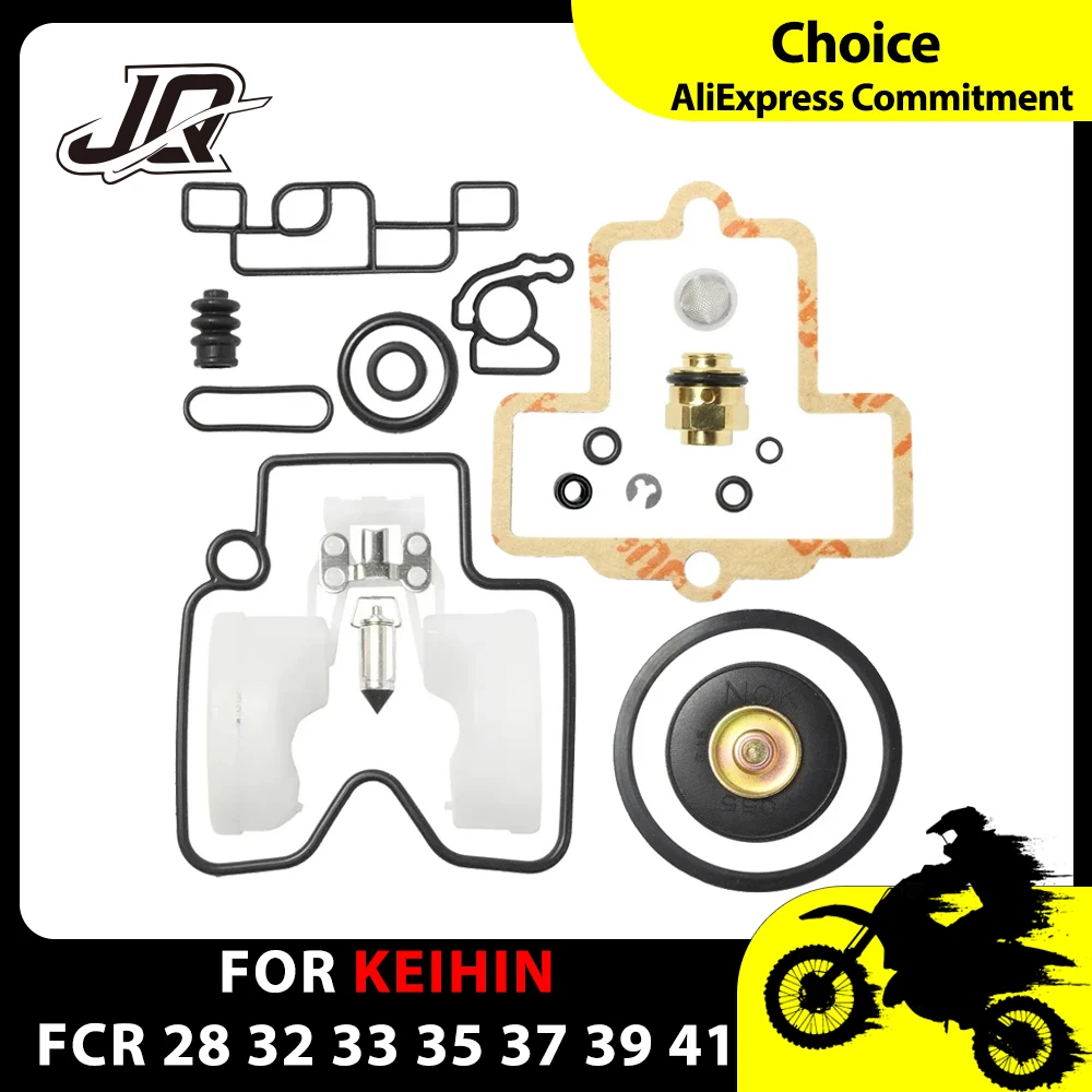 

Для Keihin FCR 28 32 33 35 37 39 41 MX SX EXC FCR39 2001 KTM400 520 Наклонный корпус карбюратора мотоцикла Ремкомплект для ремонта карбюратора