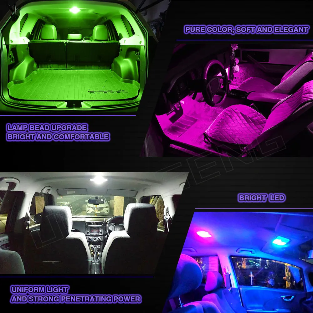 Светодиодная лампа UHUASENG T10 W5W 5W5 194 WY5W 15SMD для внутреннего чтения номерного знака