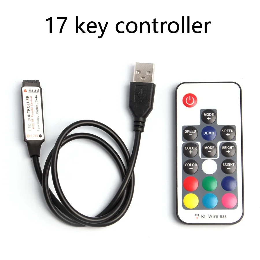 Контроллер светодиодной ленты USB постоянного тока 5 В для одноцветного RGB —