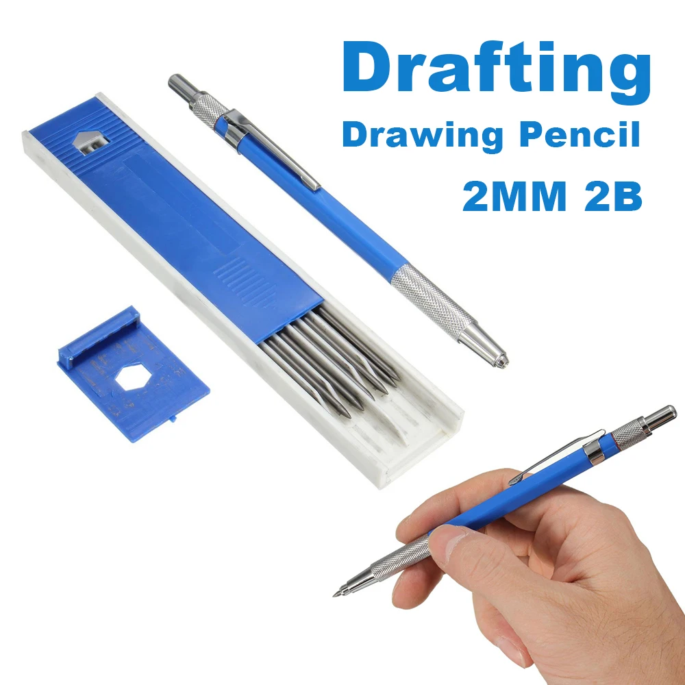 Leads Stationery Supplies Draughting School With 2mm Automatic Drafting Pencil Automatic Holder Lead Mechanical 12