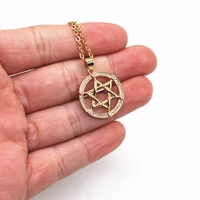 womenmen necklace david star pendant jewish relgious happy hanukkah jewelry stainless steel long chain