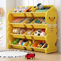 Cartoon Children's Toy Storage Rack Large Capacity Storage Racks And Racks Multi-layer Picture Book Shelf Household Items