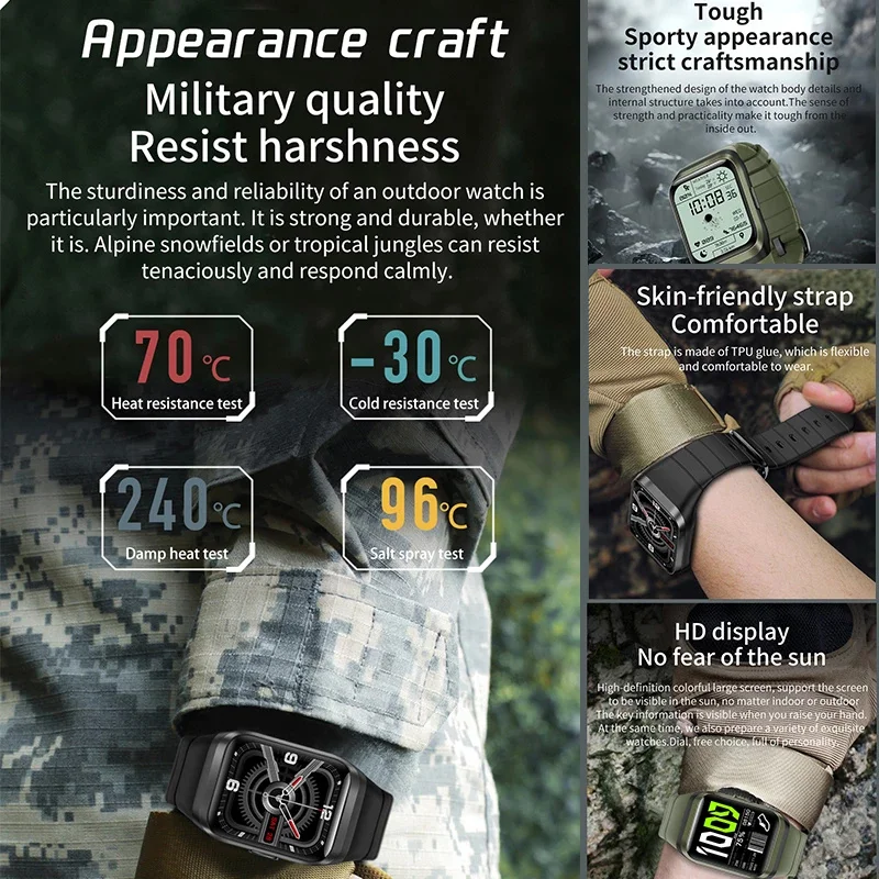 X29 GPS Track Outdoor Smart Watch 1.7 inch For Women Men IP68 Waterproof Multi-Sports Mode Swim Smartwatch 30 Days Long Standby