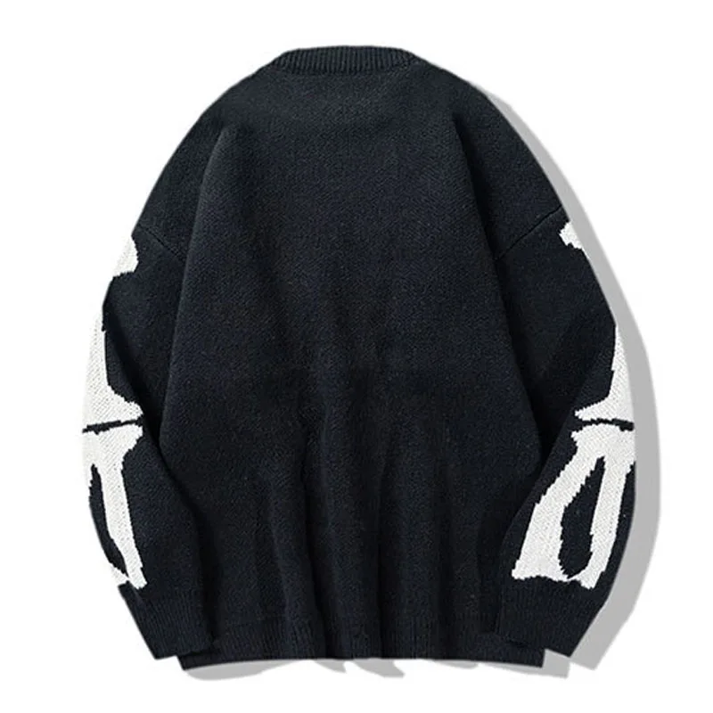 Свитер мужской вязаный оверсайз в стиле хип-хоп