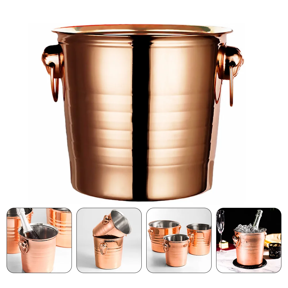 

Bucket Icechiller Champagne Beverage Cooler Insulated Buckets Stainless Partylarge Cube Beer Container Bar Tub Metal Tubs Drink