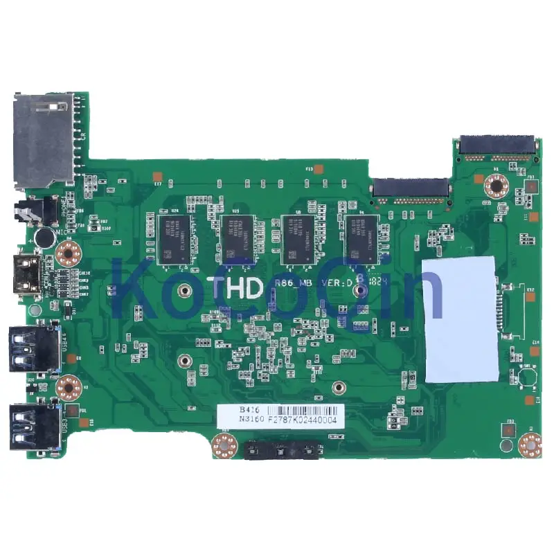 For HASEE B416 XS-3000S1 TM410 Celeron N3160 Notebook Mainboard R86_MB VER:D F2787K02440004 SR2KP 4GB RAM Laptop Motherboard on.Для HASEE B416 XS-3000S1 TM410 Celeron N3160 Записная книжка Основная плата R86_MB VER:D F2787K02440004 SR2KP 4 ГБ ОЗУ Ноутбук 