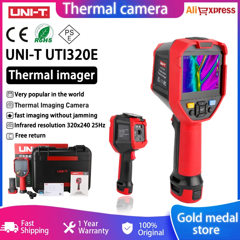 

UNI-T Инфракрасный Тепловизор UTi320E, промышленная печатная плата, обнаружение пола, анализатор ПК, Wi-Fi тепловизор, камера