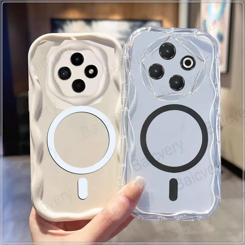 Капасы для Xiaomi POCO C75 Redmi A3 Pro 14C 4G 14R 5G с магнитной наклейкой дизайн пульсацией