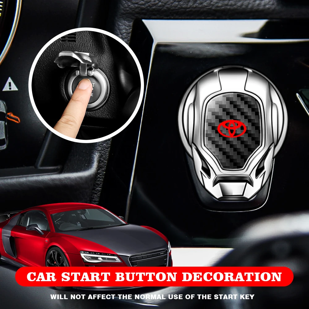 

Car Engine Ignition Start Button Decoration Cover Stickers Interior Accessories For Toyota Corolla Yaris Rav4 Auris Camry C-hr