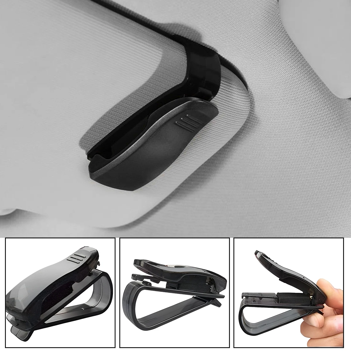 

Universal S Type Car Sun Visor Glasses Sunglasses Ticket Receipt Card Clip Storage Holder Clamp Collection Clip Fastener Case